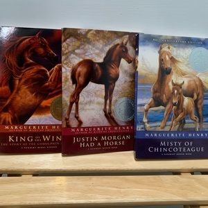 First three books of Marguerite Henry, for anyone who loves horses.